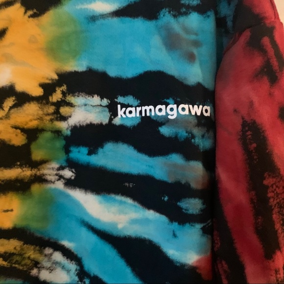 Karmagawa tie dye hoodie hooded sweater colourful - Picture 2 of 4